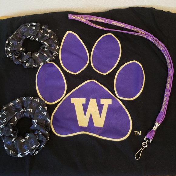 Washington Huskies Dawg Paw T Shirt + UW Items - Picture 6 of 8